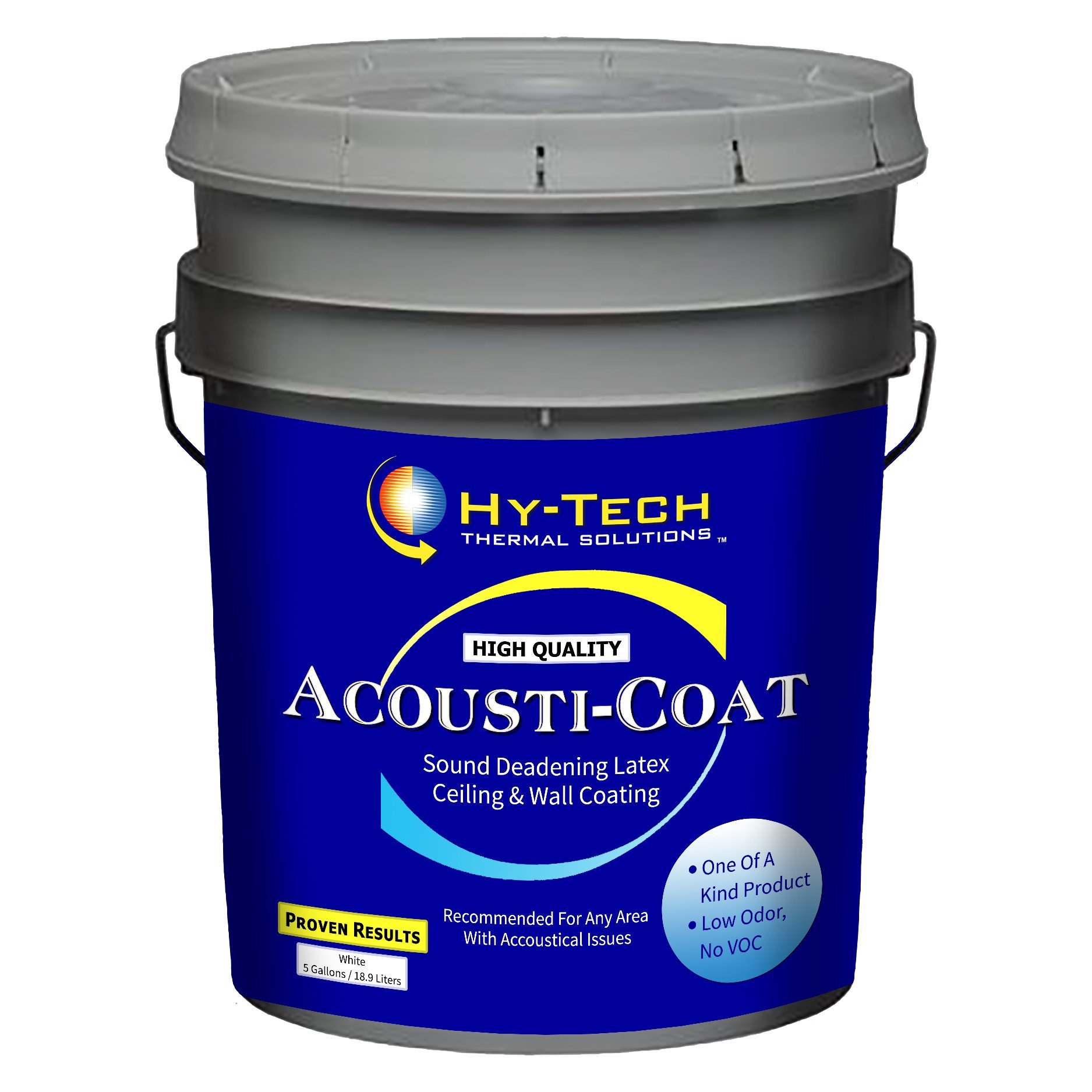 Acousti Coat Sound Deadening Paint - 5 Gallon Bucket | Noise Reduction Coating for Walls, Floors & Ceilings | Perfect for Home Theaters, Recording Studios & Office Spaces