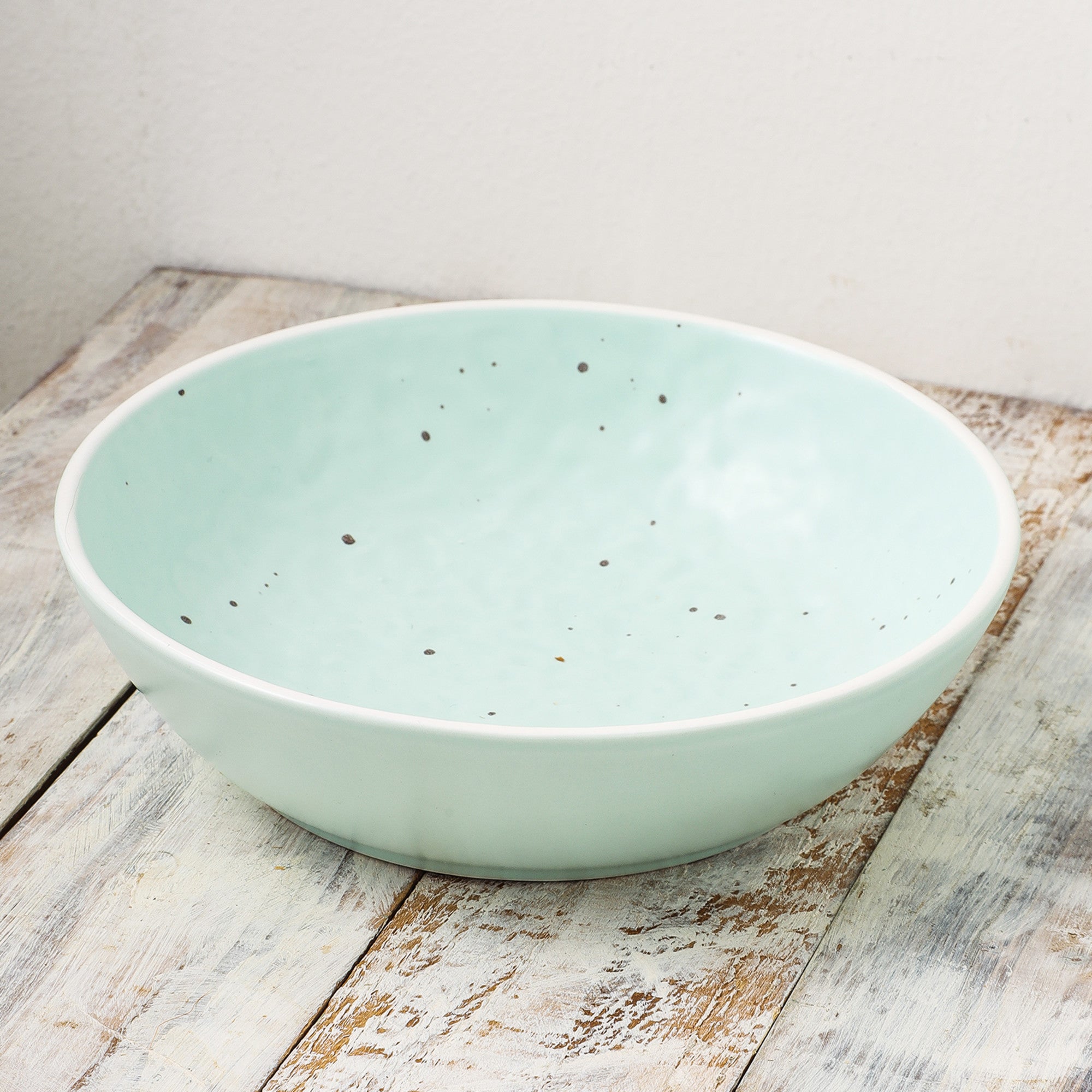 Elena Stoneware Bowl - Mint Green Ceramic Serving Bowl for Soup, Salad, Pasta | Microwave & Dishwasher Safe | Perfect for Dining, Entertaining & Home Decor