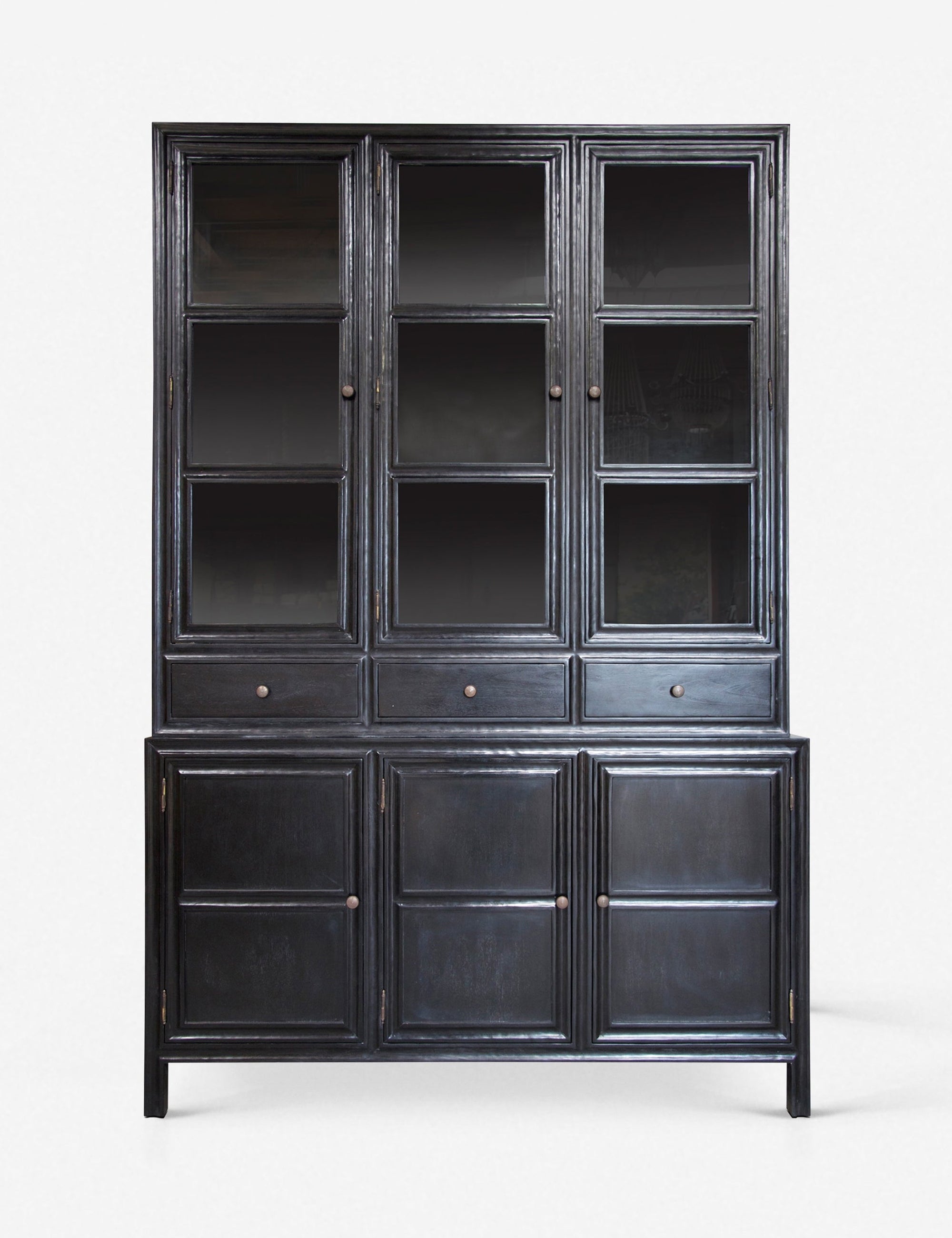 Adora Hutch - Modern Wooden Storage Cabinet with Glass Doors for Living Room, Dining Room & Home Office - Perfect for Displaying Decor, Books & Collectibles