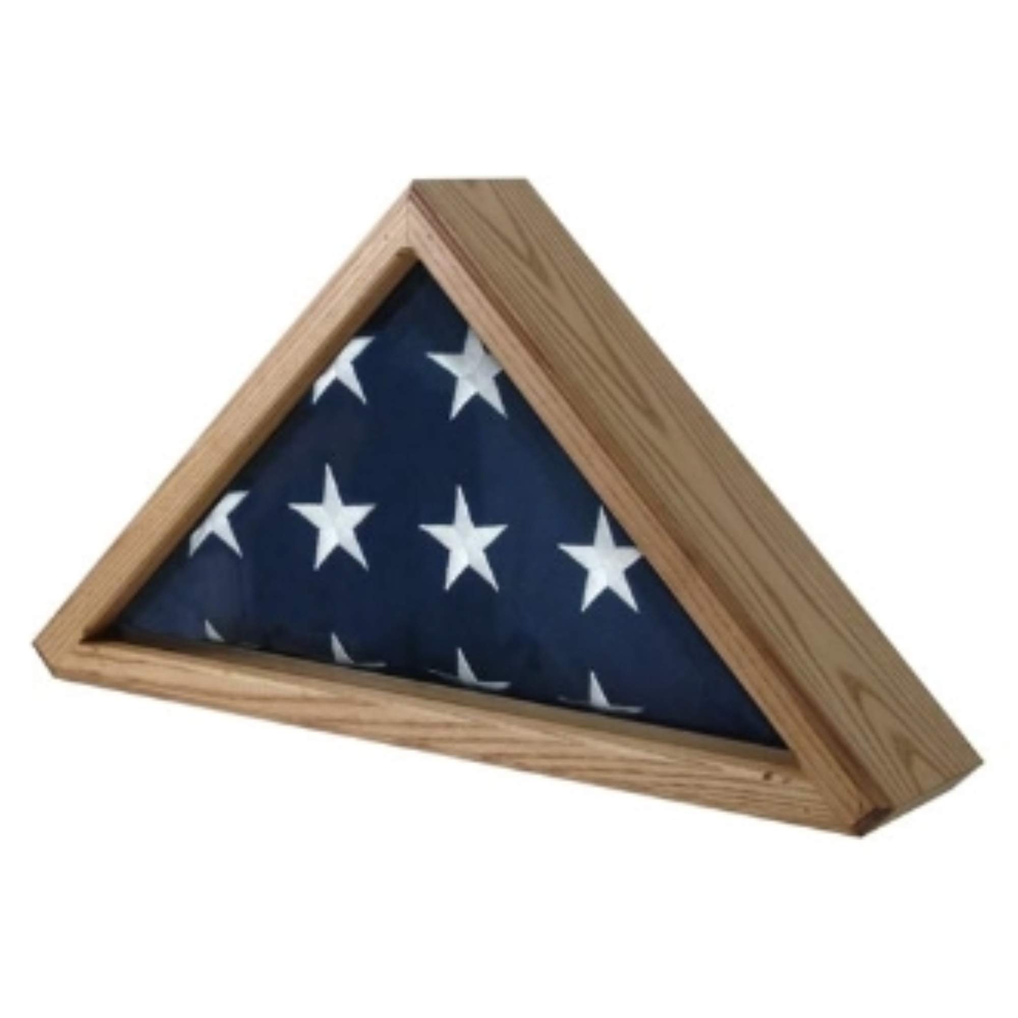 Premium Cedar Wood Flag Display Case - Handcrafted American Flag Shadow Box for Wall Mounting - Perfect for Military, Memorial, and Patriotic Home Decor