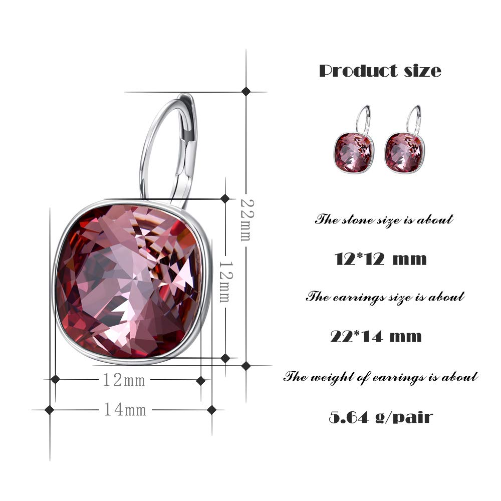 Xuping Fashion Women's Crystal Hoop Earrings - Elegant Dangle Drop Earrings for Party, Wedding & Everyday Wear