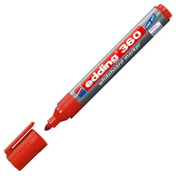 edding 360 Whiteboard Marker - Dry Erase Markers for Whiteboards, Glass & Non-Porous Surfaces - Ideal for Office, Classroom & Home Use
