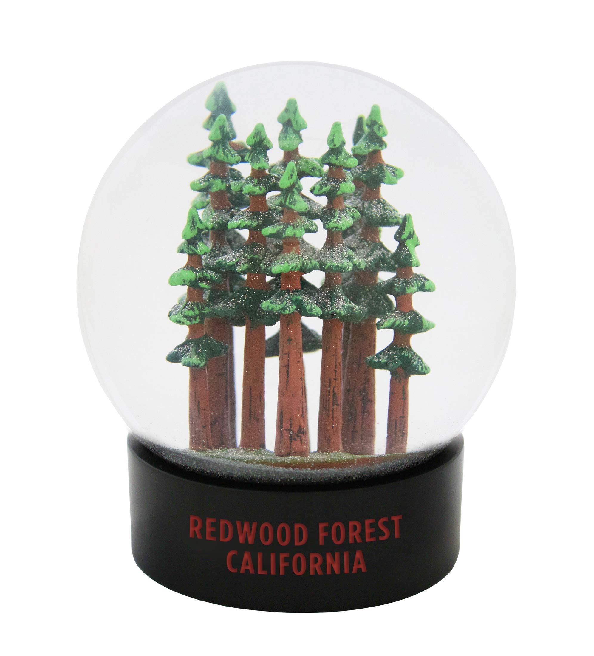 Hand-Painted Redwoods California Fog Snow Globe - Perfect for Home Decor, Gifts & Collectibles | Christmas, Office Desk & Shelf Display