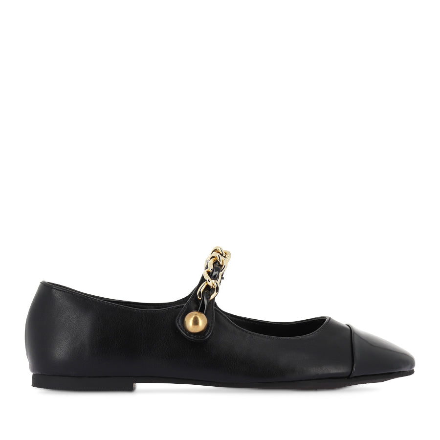 CALAN Black Patent Leather Shoes - Stylish & Durable for Women's Formal Wear & Evening Events