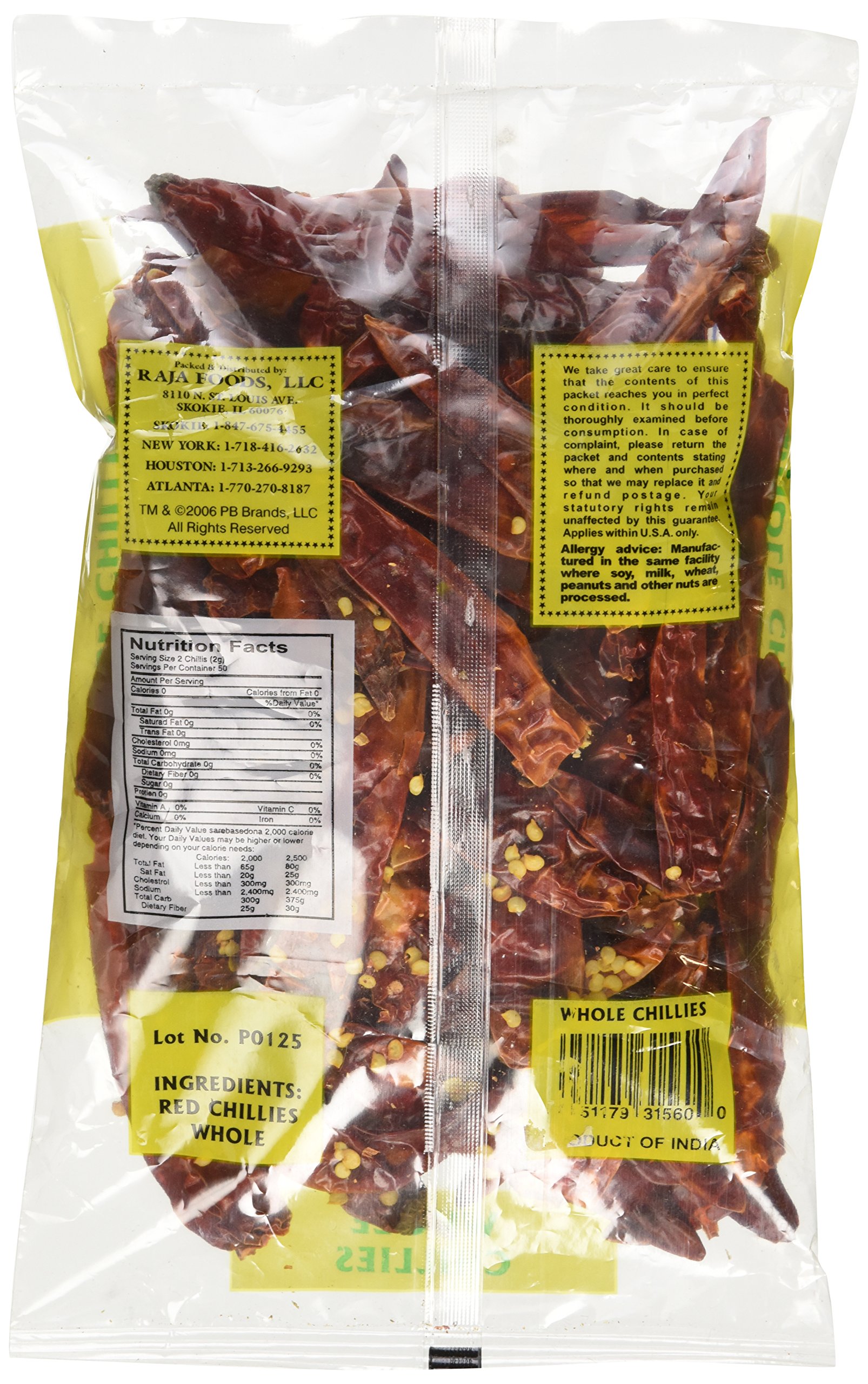 Premium Swad Whole Red Dried Chillies 3.5oz (100g) - Authentic Indian Spices for Cooking, Curry, Pickles & Chutneys - Perfect for Indian, Mexican & Asian Cuisine