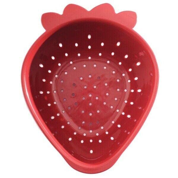 Mini Strawberry Colander with Handle - Small Kitchen Strainer for Fruits, Vegetables & Pasta - Durable Dish Strainer for Washing, Draining & Serving - Perfect for Salads, Berries & Kitchen Essentials
