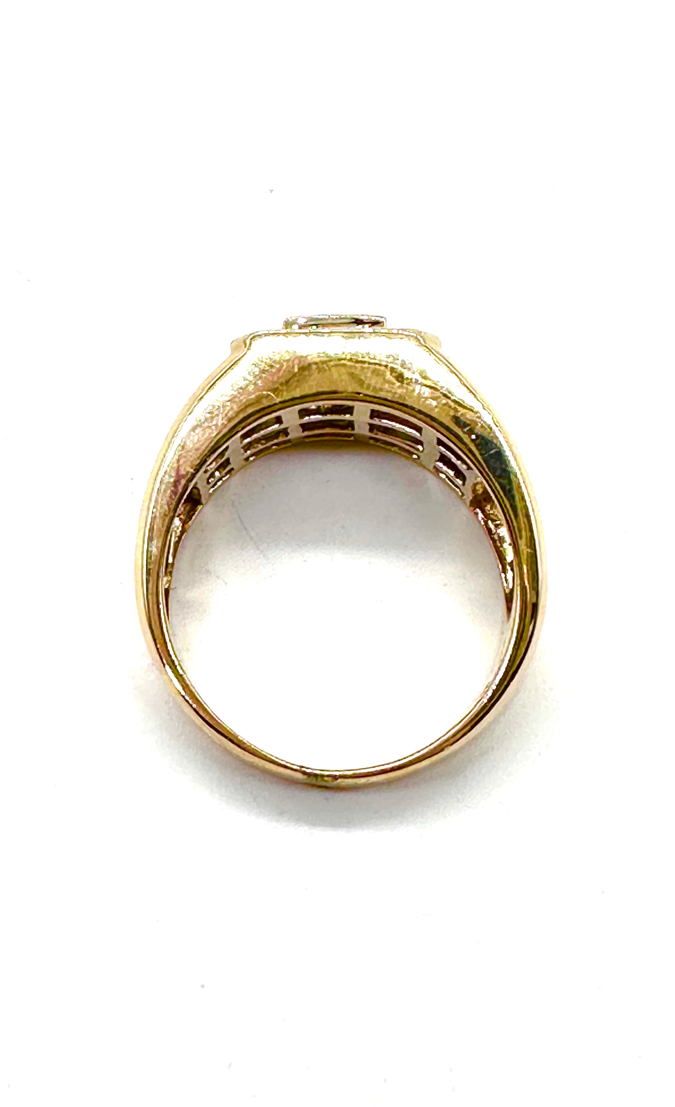 Men's Diamond Sunburst Ring - 14K Gold Plated Wedding Band, Anniversary Gift for Him - Perfect for Engagements, Proposals & Special Occasions
