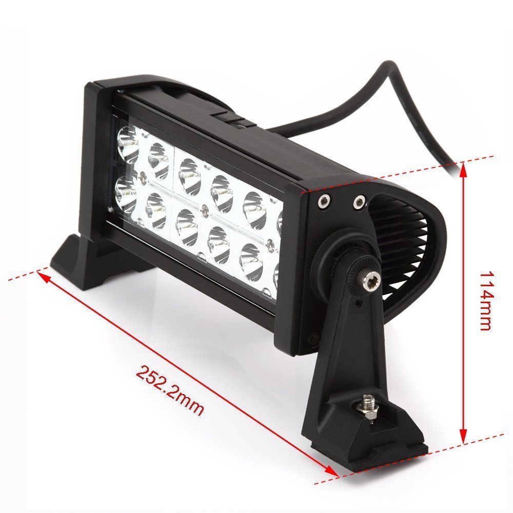 36W High Power LED Work Light Bar for Off Road 4x4 Truck SUV Jeep Boat ATV - Durable Lighting for Outdoor Adventures, Camping, and Emergency Use