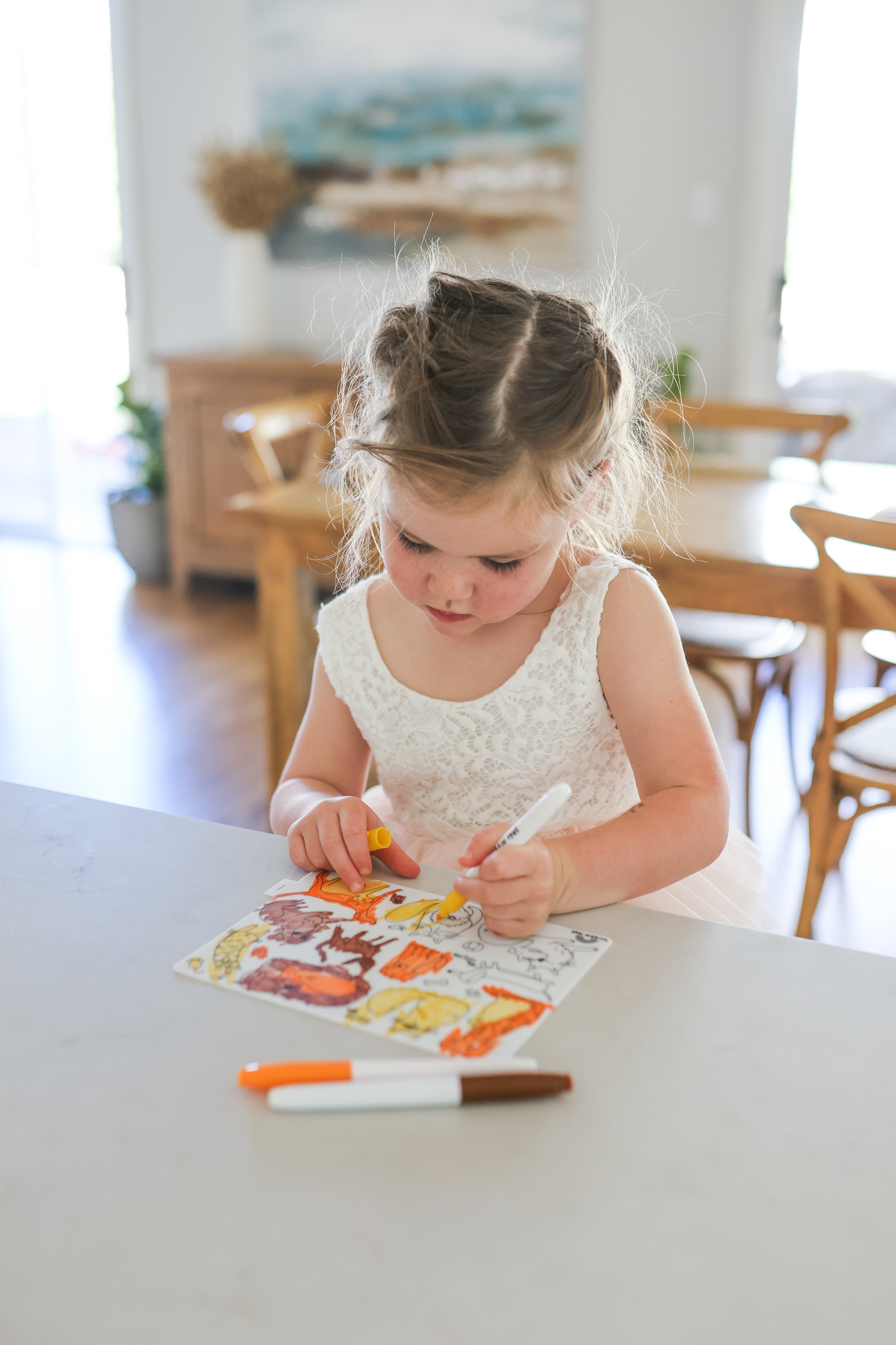 Reusable Mini Scribble Mat Set for Kids - Cats & Dogs Design | Doodle Drawing Board for Toddlers | Perfect for Travel, Restaurants & Home Playtime