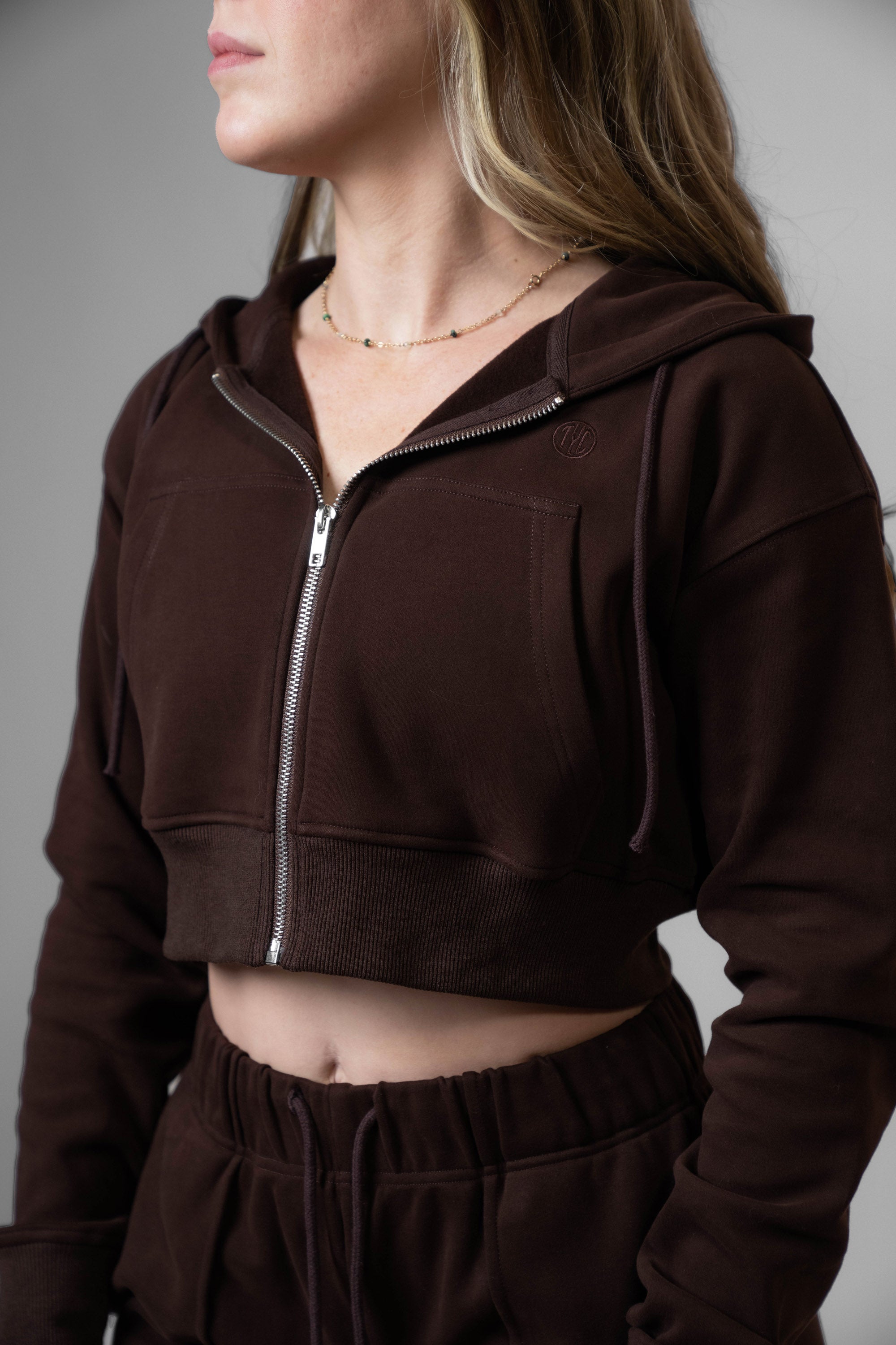 Premium Women's Loungewear Crop Zip Hoodie - Soft Fleece Pullover for Yoga, Home & Casual Wear - Cozy Winter Fashion Essentials