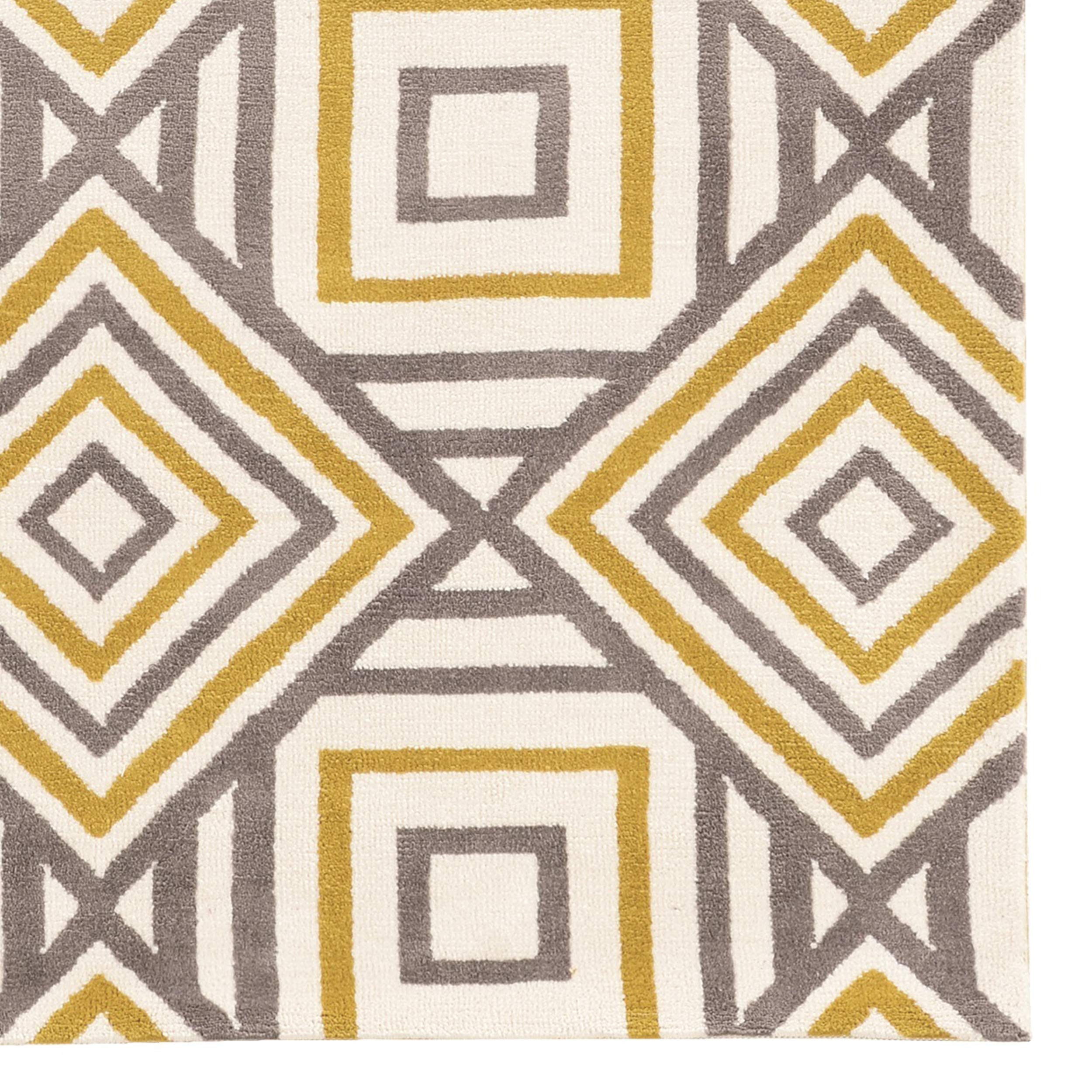 Linon Geo Ranlyn Ivory & Grey 8' X 10' Area Rug - Soft Modern Boho Rug for Living Room, Bedroom & Office Decor