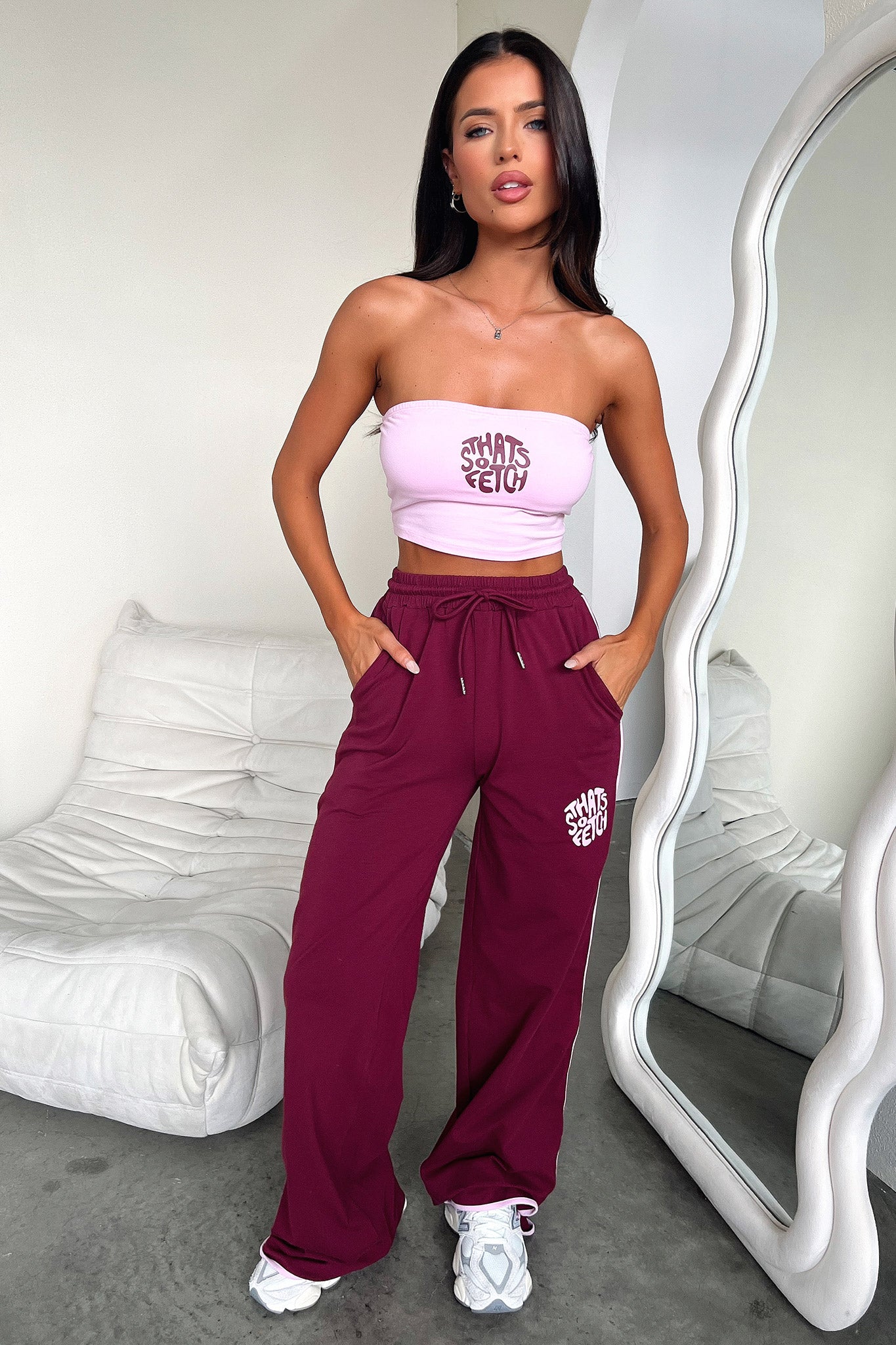 Beckham Bandeau Top for Women - Soft Pink Stretchy Tube Top | Perfect for Yoga, Beach, Summer Outfits & Casual Wear