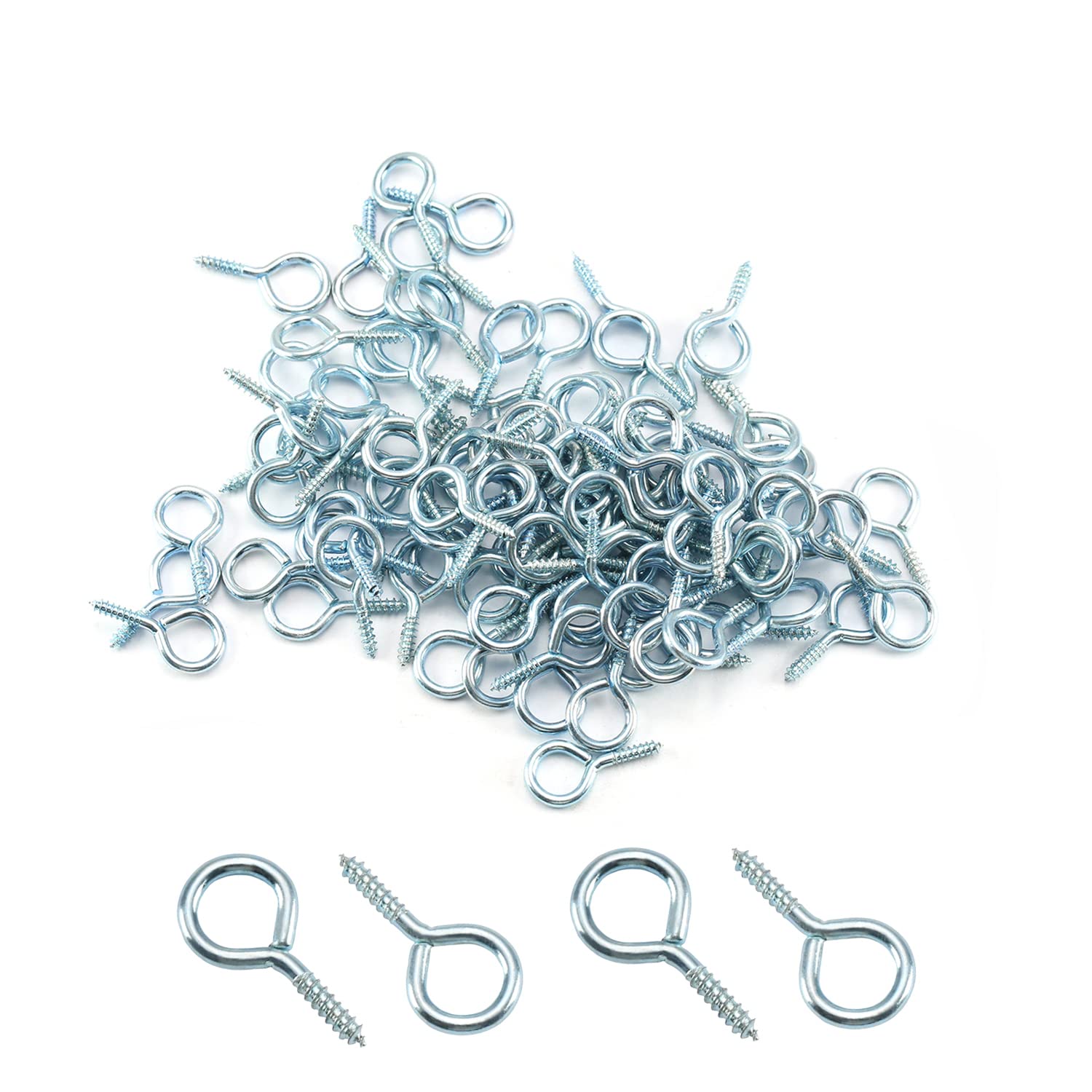 MroMax 100Pcs Small Screw Eye Hooks - 0.79