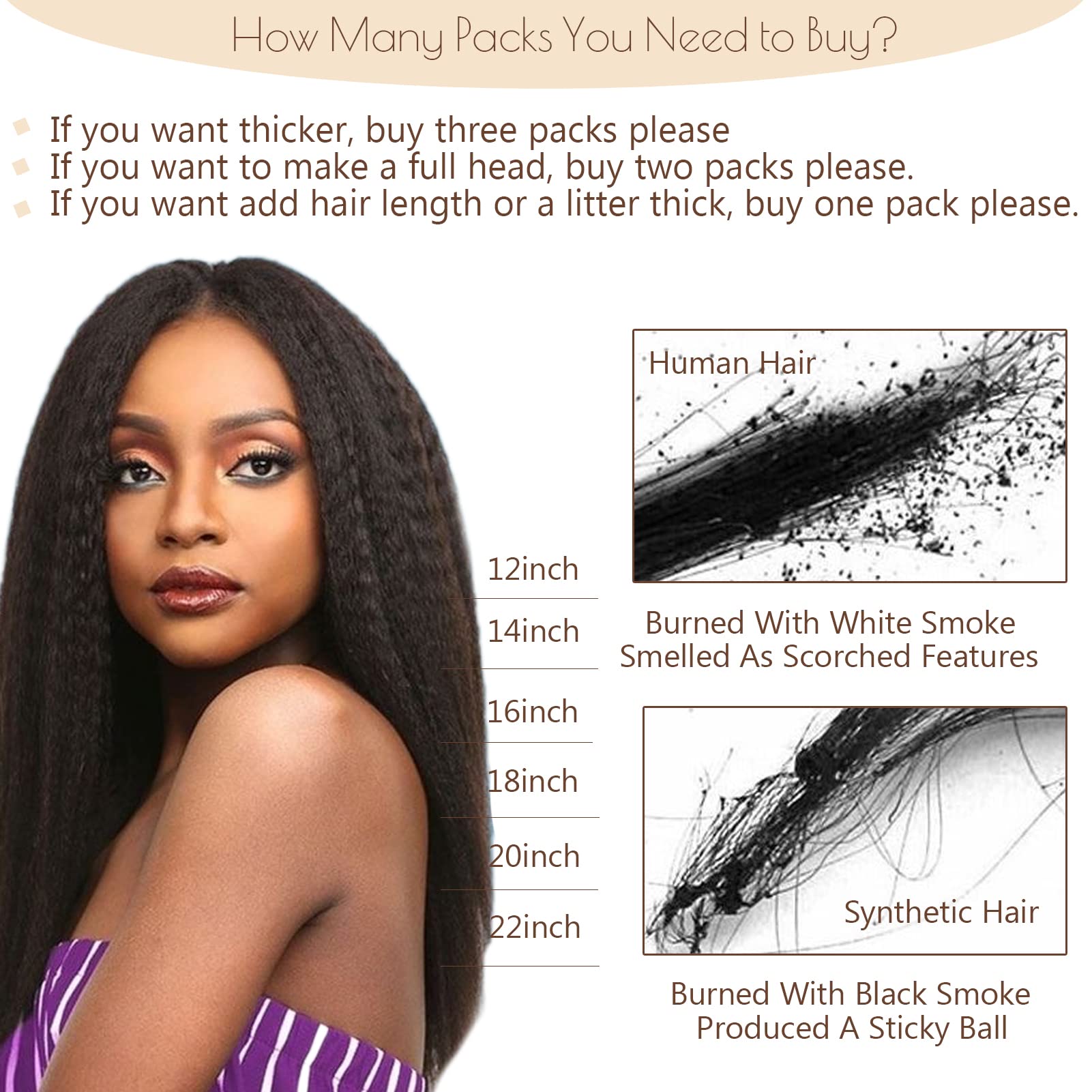 Loxxy Kinky Yaki Straight Clip-in Hair Extensions - 100% Real Human Hair for Black Women | 7-Piece Set (120g, 16in) | Double Weft for Big Volume & Soft Natural Look | Perfect for Daily Wear, Parties & Special Occasions