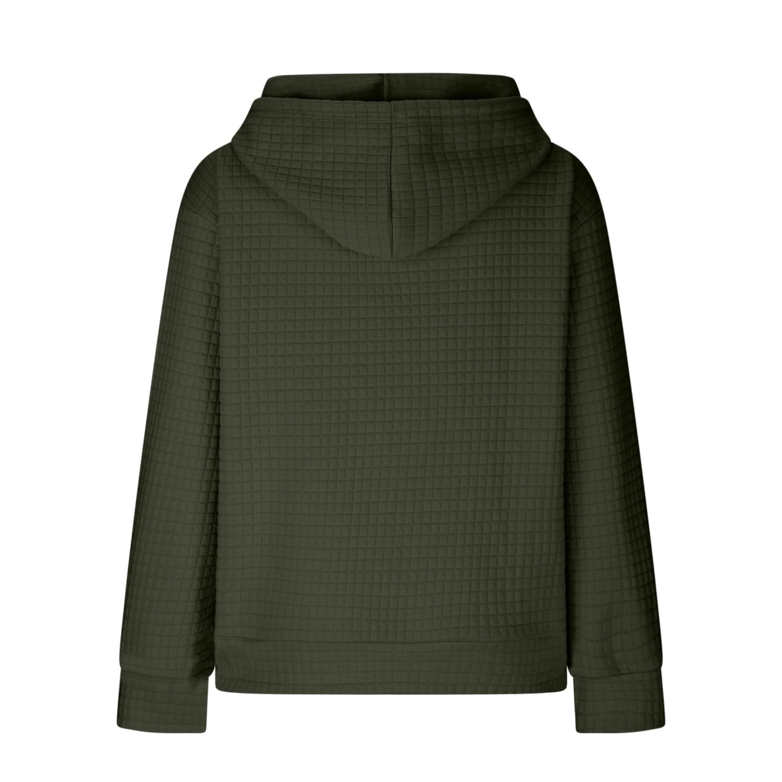 Women's Oversized Waffle Knit Hoodie - Casual Long Sleeve Pullover Sweatshirt with Drawstring Hood & Pockets | Cozy Loungewear, Fall Fashion, Streetwear Outfit