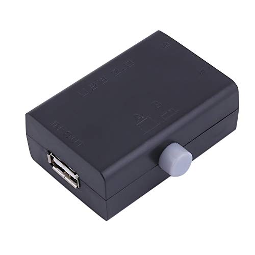 2-Port USB Switch Box - Black ABS Manual Sharing Hub for PC, Scanner, Printer | Universal Mini USB Port | Perfect for Home Office & Multi-Device Setup