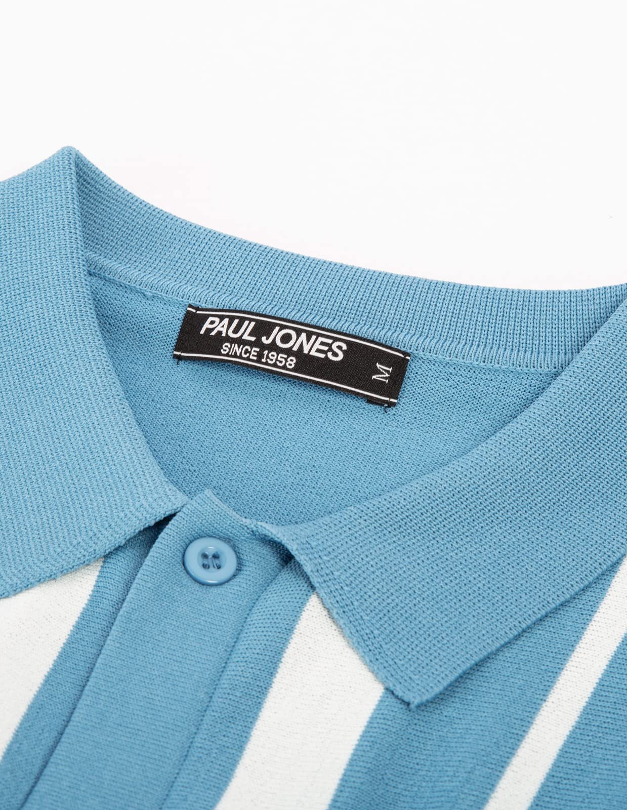 Vintage Striped Knitted Polo Shirts for Men - Classic Button Down Golf Shirts by PJ Paul Jones | Perfect for Golf, Casual Wear & Summer Outfits