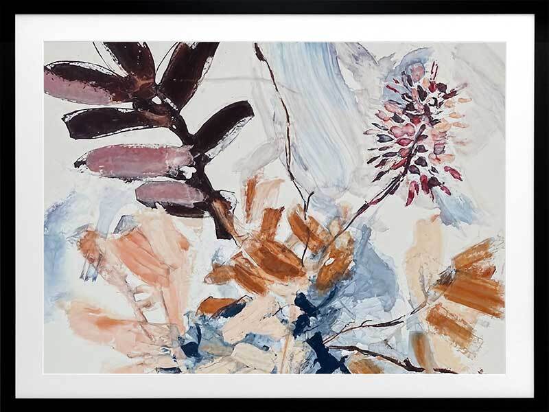 Leafy Endeavour II Framed Botanical Art Print - Nature Inspired Wall Decor for Living Room, Bedroom & Office