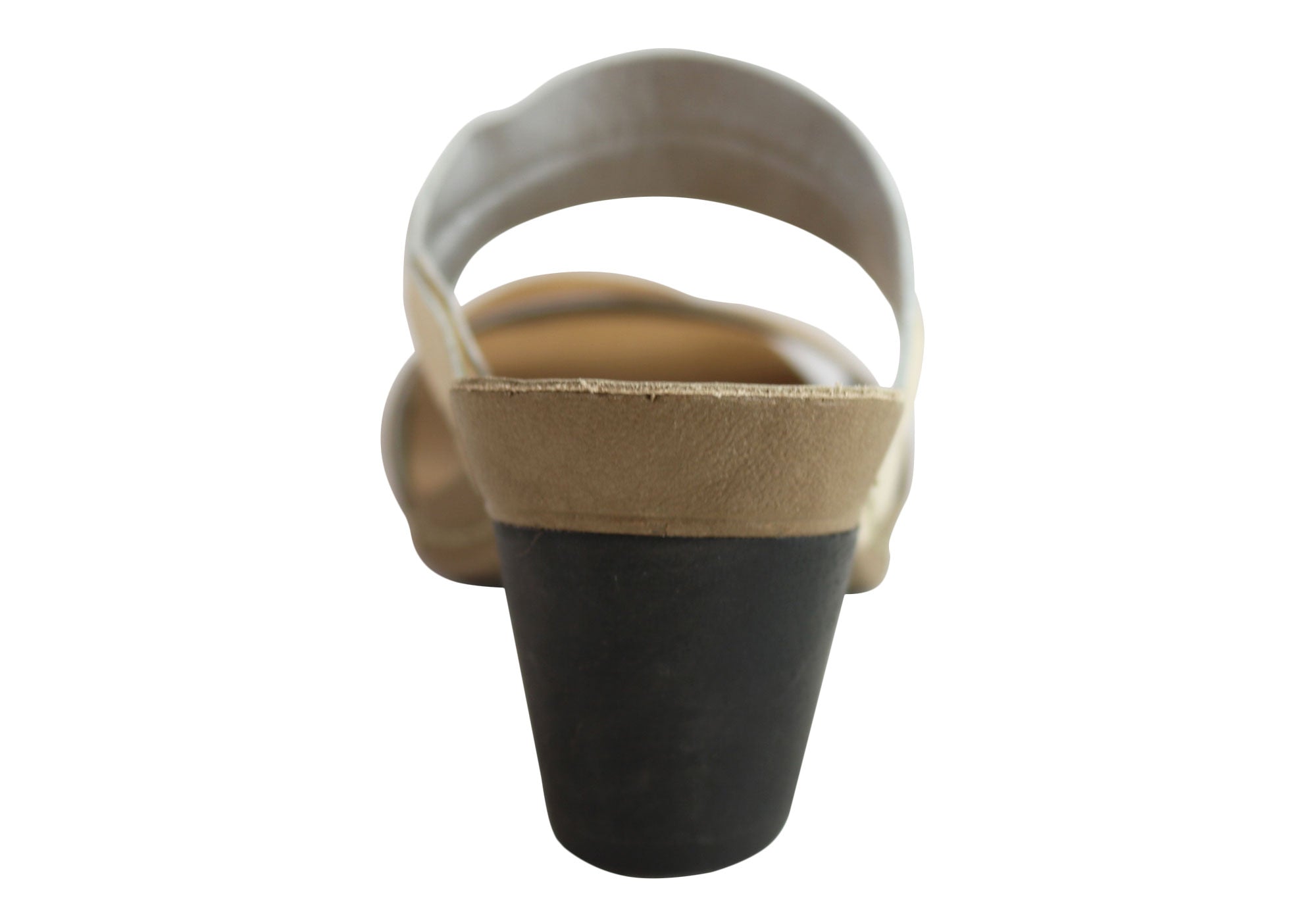 Andacco Vincenza Women's Leather Mid Heel Sandals Slides - Comfortable Brazilian Made Shoes for Casual Outings & Summer Weddings