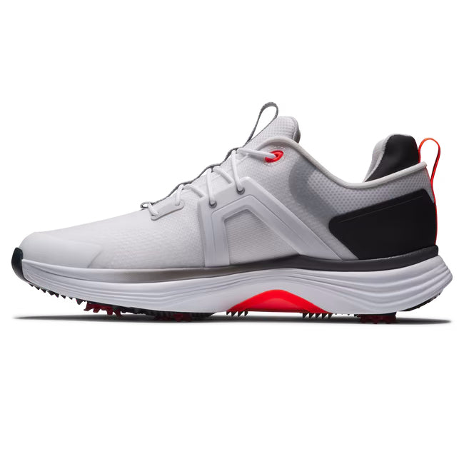 FootJoy Men's HyperFlex Golf Shoes - White/Grey - Lightweight & Waterproof for Comfort & Performance on the Course