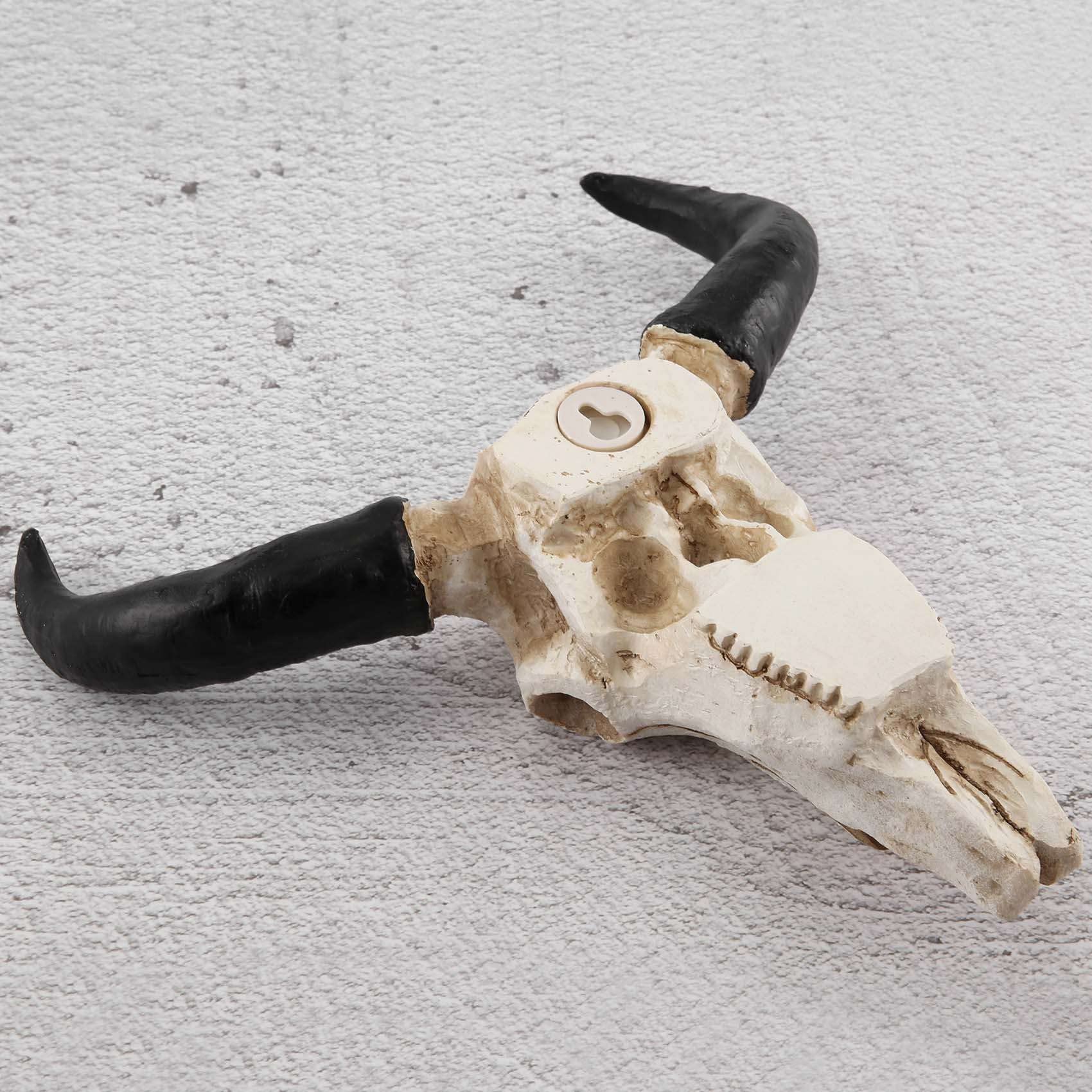 3D Resin Longhorn Cow Skull Wall Art - Wildlife Animal Sculpture for Western Home Decor, Halloween Party, Ranch & Farmhouse Wall Hanging Decoration