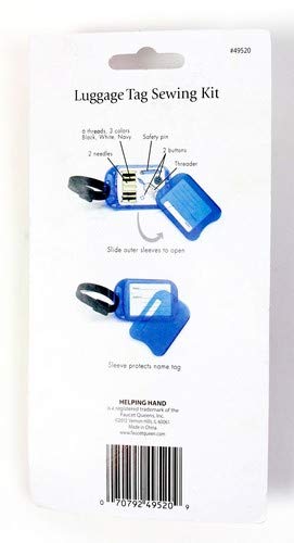 Kole Imports HH561 Durable Luggage Tag & Sewing Kit Set - Perfect for Travel, Emergency Repairs, and Organizing Essentials