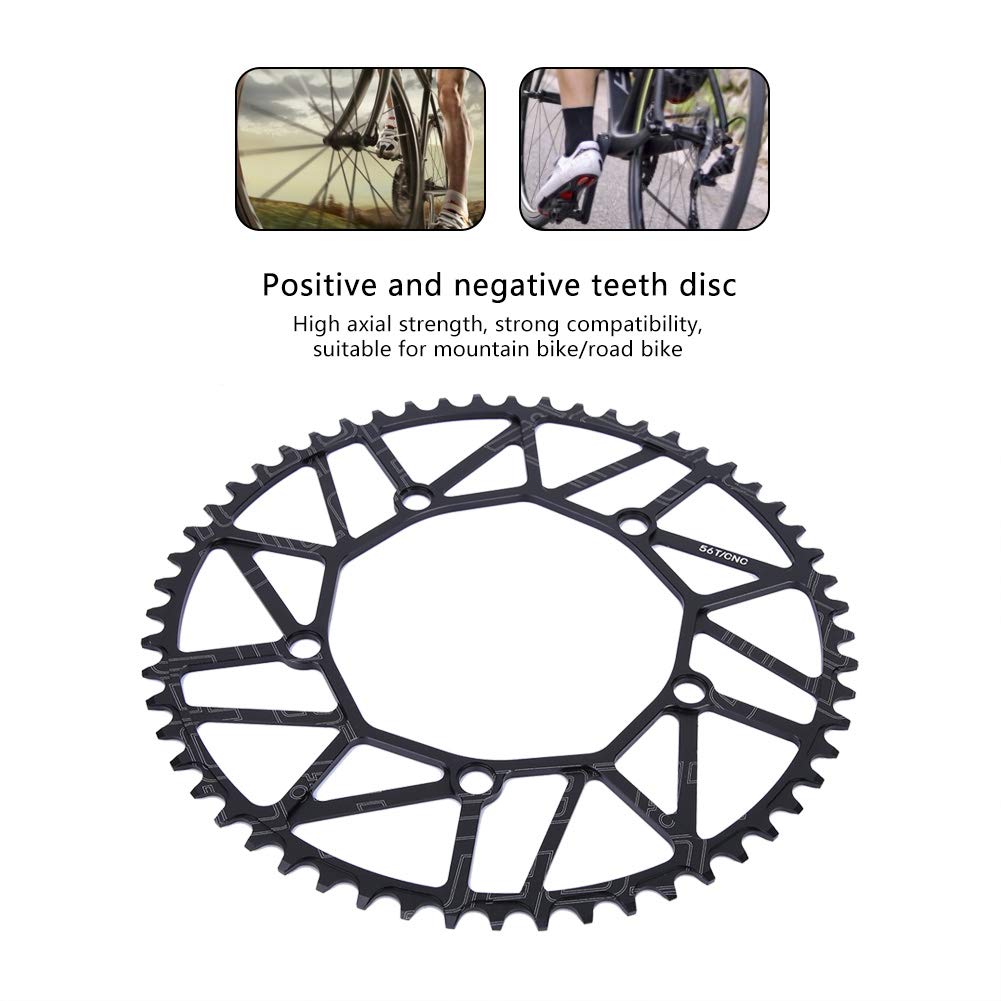 VGEBY1 Bike Chain Wheel - 50/52/54/56/58T 130BCD Single Speed Chainring for Road & Mountain Bikes - Durable Replacement for Cycling & Commuting