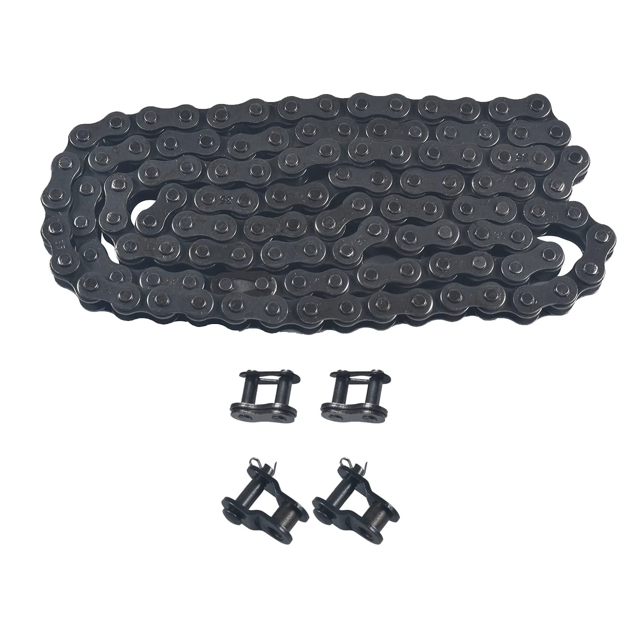 35 Roller Chain 116 Links with 2 Master & 2 Offset Links for Go Kart, Mini Bike - Replacement Chain for Small Engine Vehicles, Racing Karts & DIY Projects