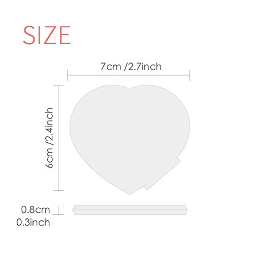 Valentine's Day Heart-Shaped Travel Makeup Mirror - Portable Handheld Compact Mirror with 10X Magnification for Women, Perfect for Gifts, Cosmetics, Purse & Travel Accessories (Romantic Love Bird Design)
