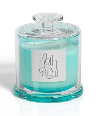 Zodax Apothecary Guild 36oz Large Scented Jar Candle with Glass Cloche - Sunset Beach Fragrance for Home Decor, Relaxation & Romantic Ambiance