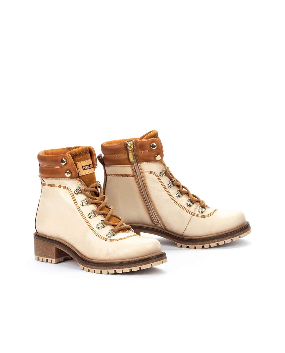 PIKOLINOS Women's Leather Flat Ankle Boots - Comfortable Casual Shoes for Walking, Office & Everyday Wear