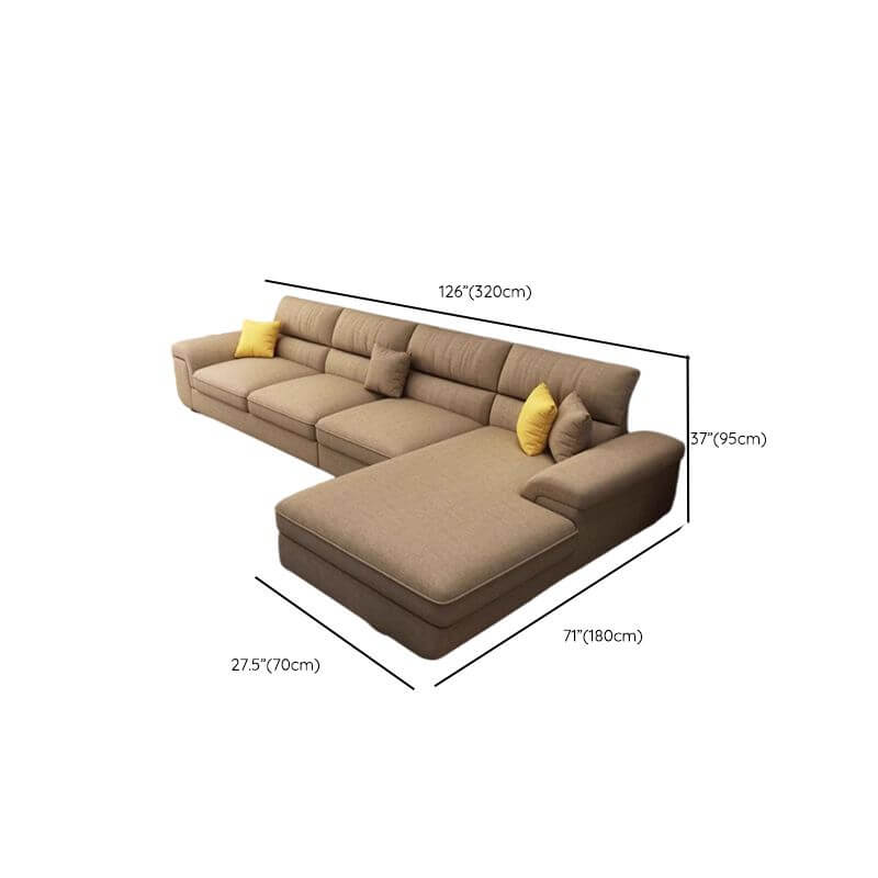 Modern L-Shaped Upholstered Recliner Sofa in Olive Green, Oatmeal & Midnight Black - Right Facing Sectional Couch for Living Room, Home Theater & Family Room Relaxation