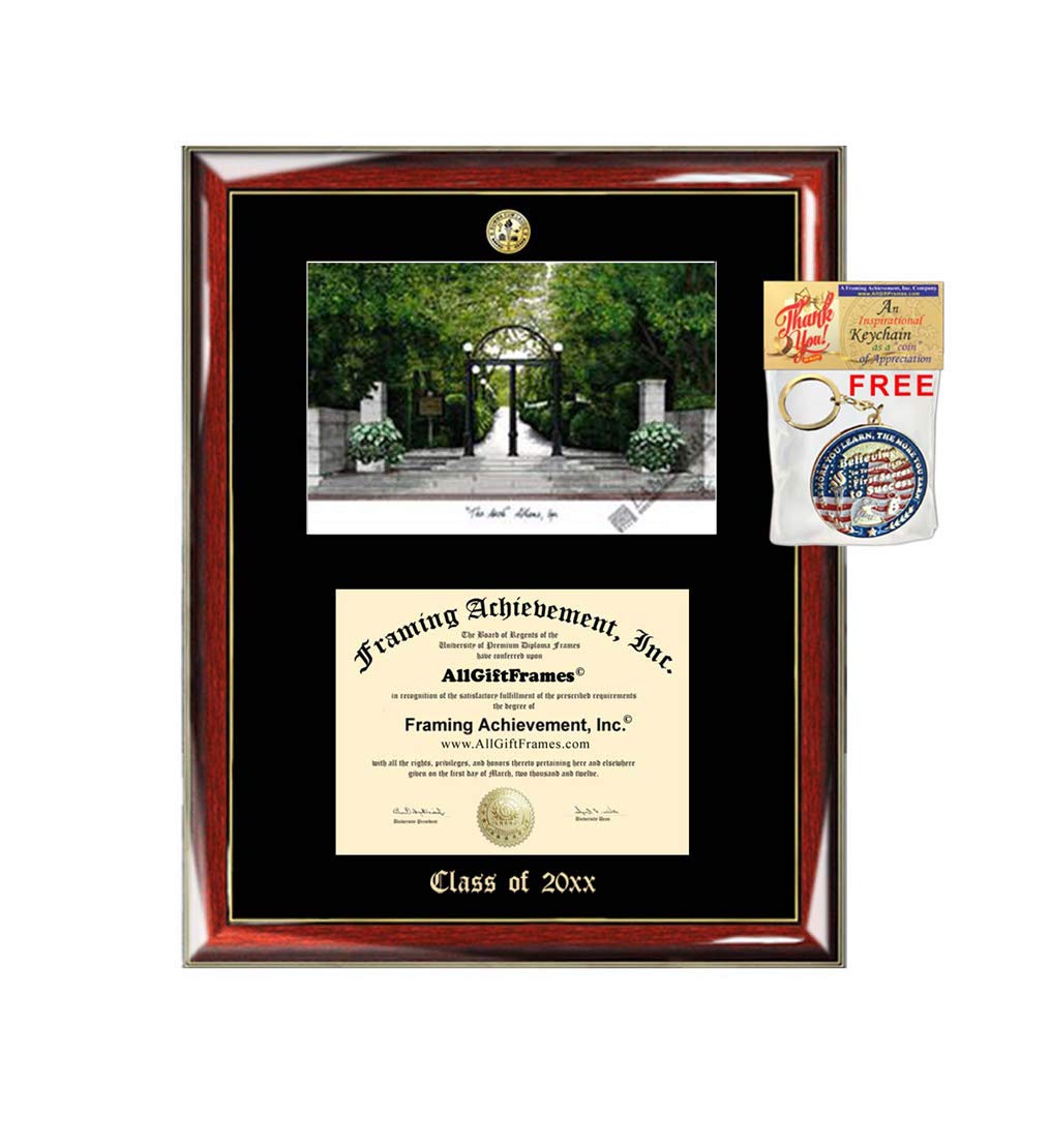 UGA Diploma Frame with University of Georgia Logo - Custom College Degree Display for Graduation Gifts & Office Decor | Official UGA Embossed Plaque for Alumni & Students