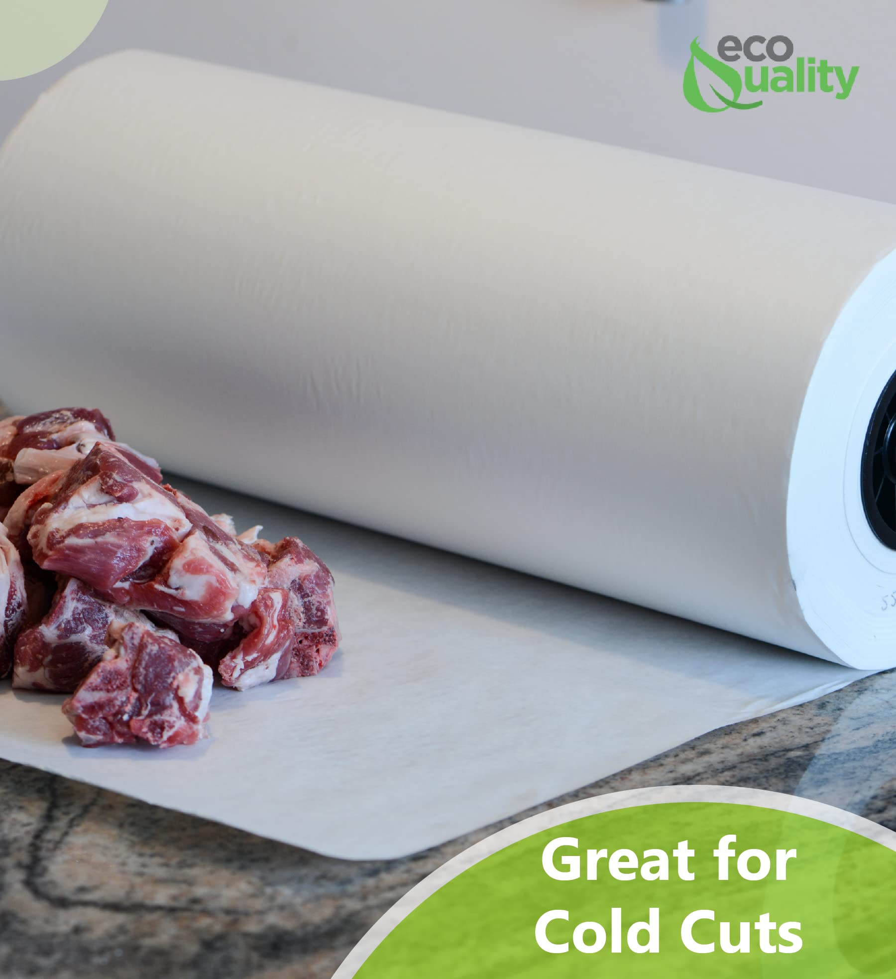 2 Pack EcoQuality Butcher Paper Rolls - 24 Inch x 1000 Feet Food Grade Freezer Paper for Meat Wrapping, BBQ Smoking, Restaurant & Food Service | Heavy Duty Butcher Roll for Commercial & Home Use