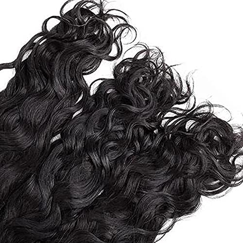 Brazilian Wet and Wavy Human Hair Bundles 18 Inch - Bulk No Weft Braiding Hair Extensions for Women (1 Piece/Lot, Black) | Perfect for Protective Styles, Weaves & Natural Looking Hairstyles