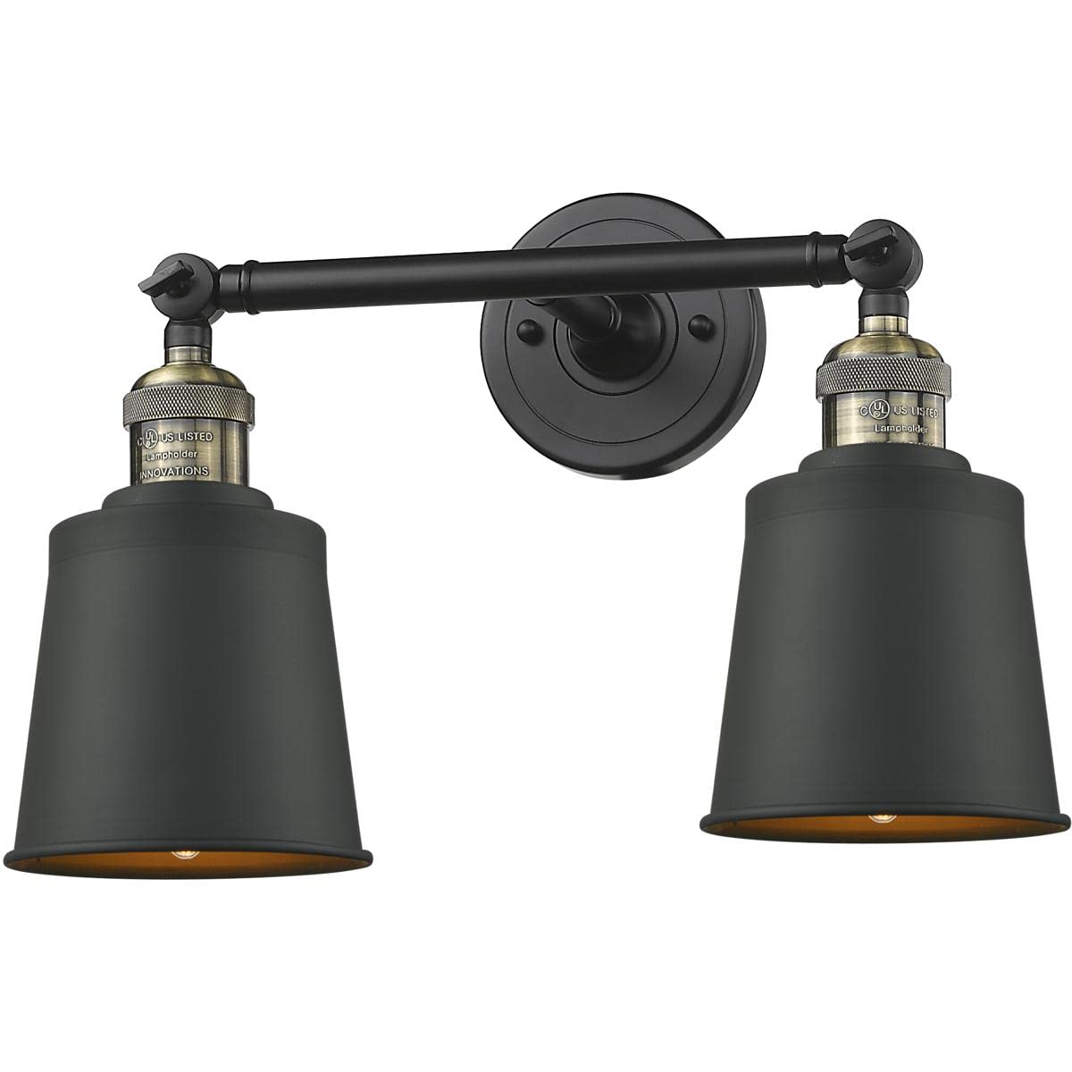 Innovations Lighting 208-BAB-M9-AB-LED Addison 2-Light Bathroom Vanity Light - Franklin Restoration Collection - Perfect for Modern Bathroom Makeovers & Vintage Style Home Decor