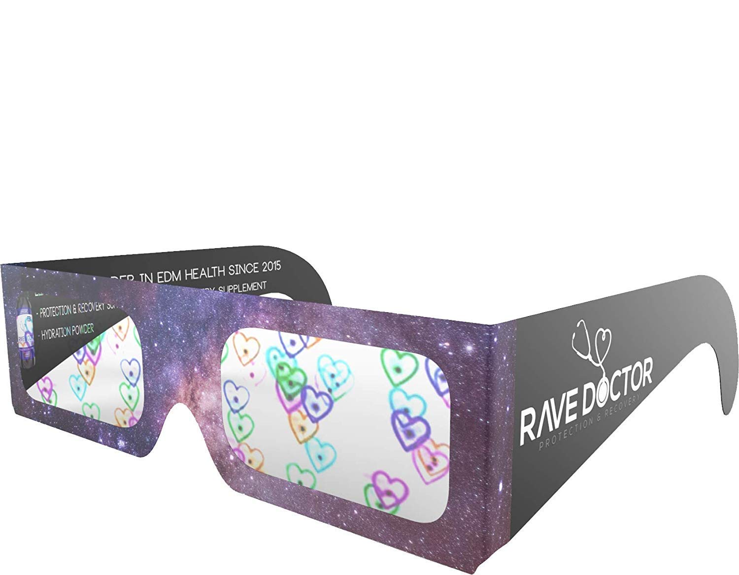 Heart Diffraction Glasses - Colorful Light Refraction Party Glasses for Raves, Concerts & Festivals | Perfect for EDM Events, Music Festivals & Nightlife Entertainment