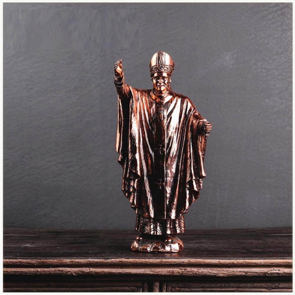 Handcrafted Resin Jesus Virgin Mary Vatican Pope Figurine - Christian Catholic Religious Sculpture Statue for Home Decor, Gift & Prayer Altar