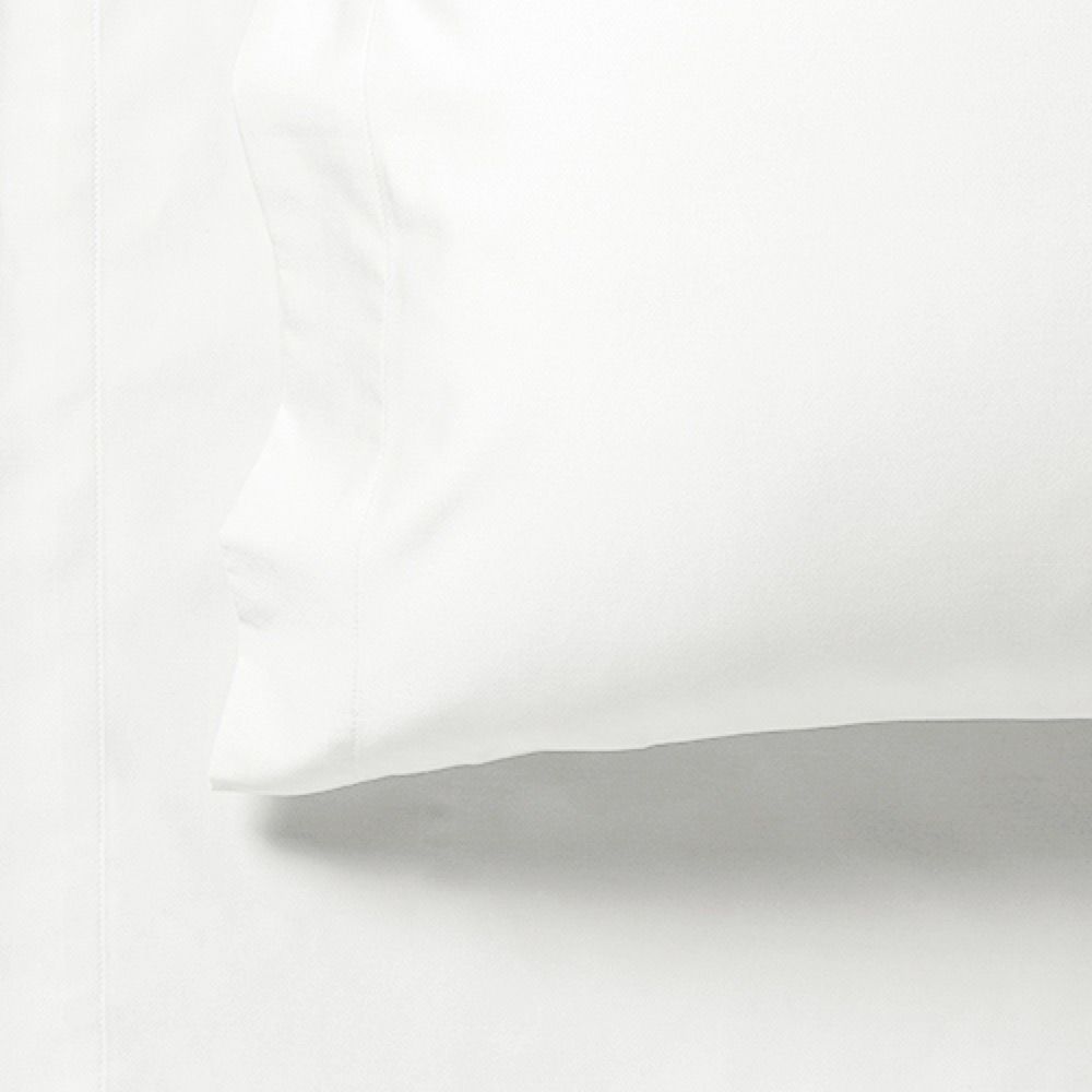 1000TC Ultra Soft Fitted Sheet & Pillowcase Set - Single Size Bed Sheets - Premium White Cotton - Perfect for Guest Rooms, Dorms & Cozy Bedrooms