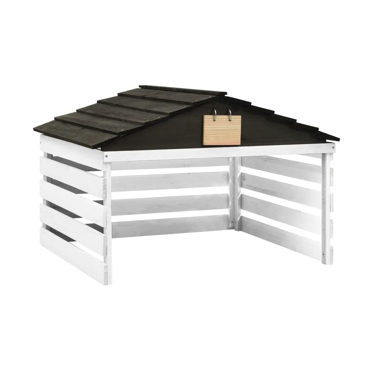 Automatic Robotic Lawn Mower Garage - 30.7x29.1x21.3 Inch Weatherproof Firwood Storage Shed for Roomba & Robotic Mowers - Perfect Backyard Storage Solution for Smart Lawn Care