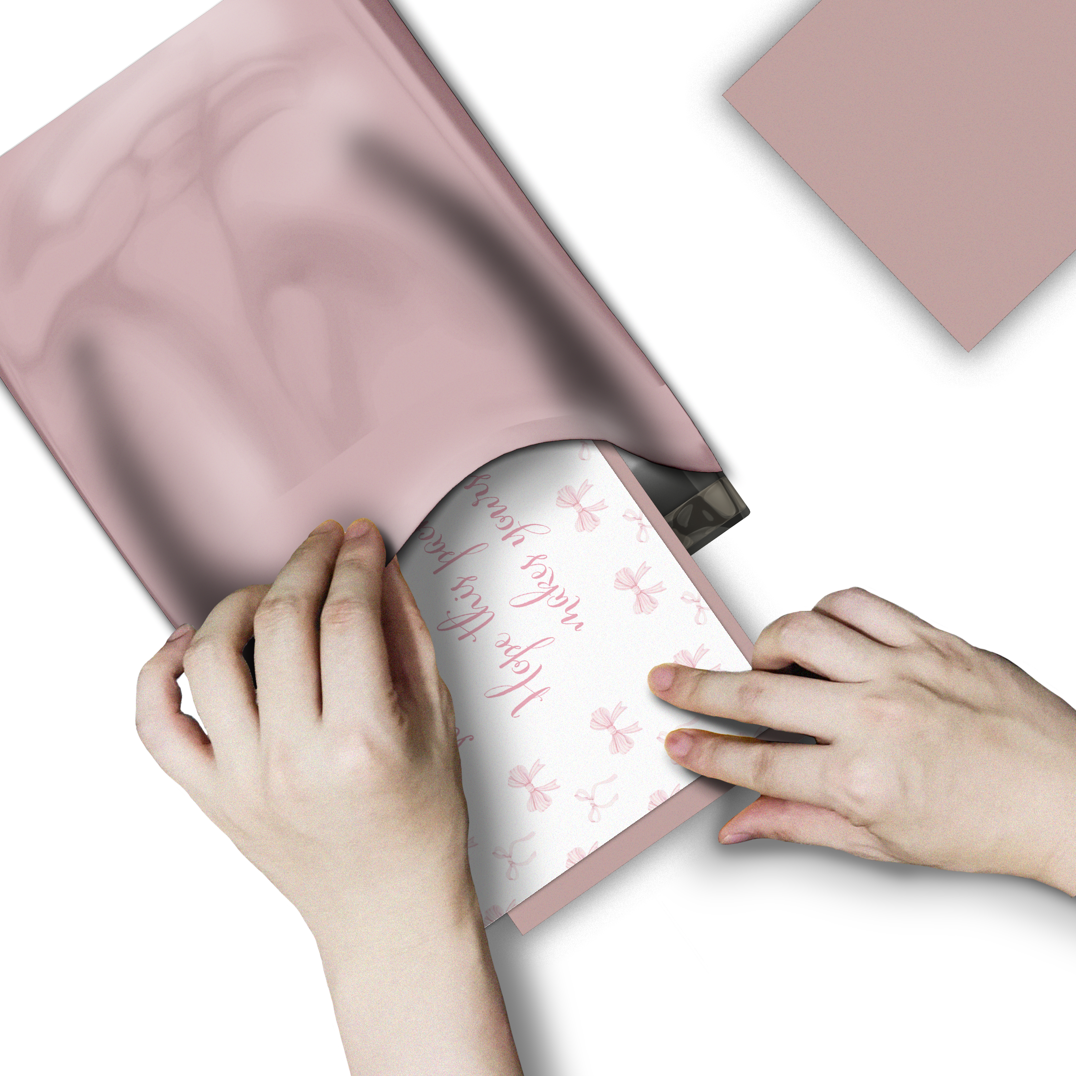 Elegant Pink Bow Greeting Cards for Business Clients - Perfect for Corporate Gifts, Thank You Notes & Customer Appreciation