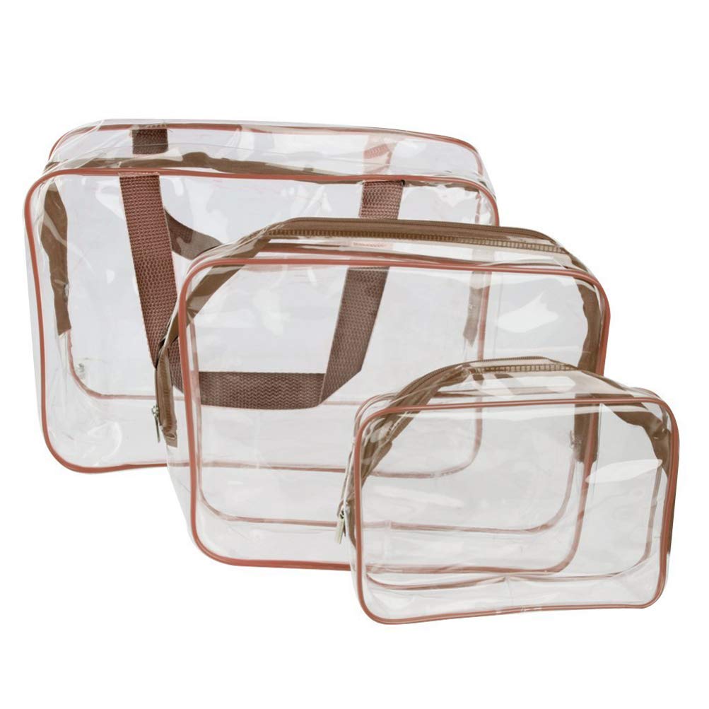 Minkissy Clear PVC Toiletry Bag - Travel Cosmetic Organizer for Makeup & Essentials