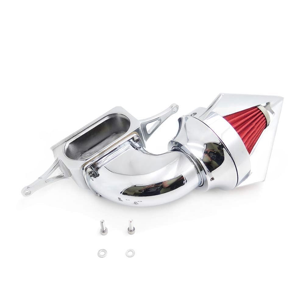 Yamaha Roadstar Midnight Warrior Chrome Triangle Spike Air Cleaner Kits for 2002-2010 Models - High Performance Air Intake Upgrade for Cruiser Motorcycles