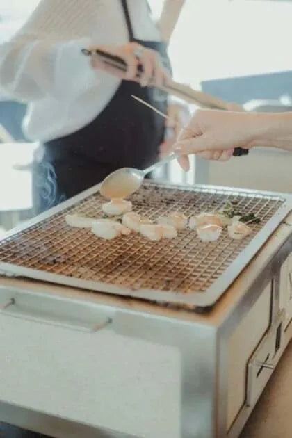 Premium Medium Wide Kasai Konro Grill with Durable Stainless Steel Frame V2 - Perfect for Outdoor BBQ, Camping & Backyard Cooking