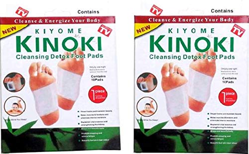 KIYOME KINOKI Detox Foot Pads - Natural Cleansing Toxin Remover, Adhesive Foot Patches Kit for Deep Body Detoxification - Perfect for Night Use, Travel & Post-Workout Recovery
