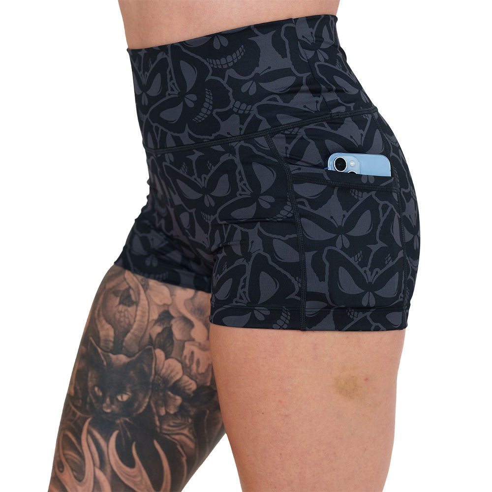 Stylish Flutter Skull Shorts for Women - Trendy Summer Casual Wear | Perfect for Beach, Gym, and Everyday Outfits
