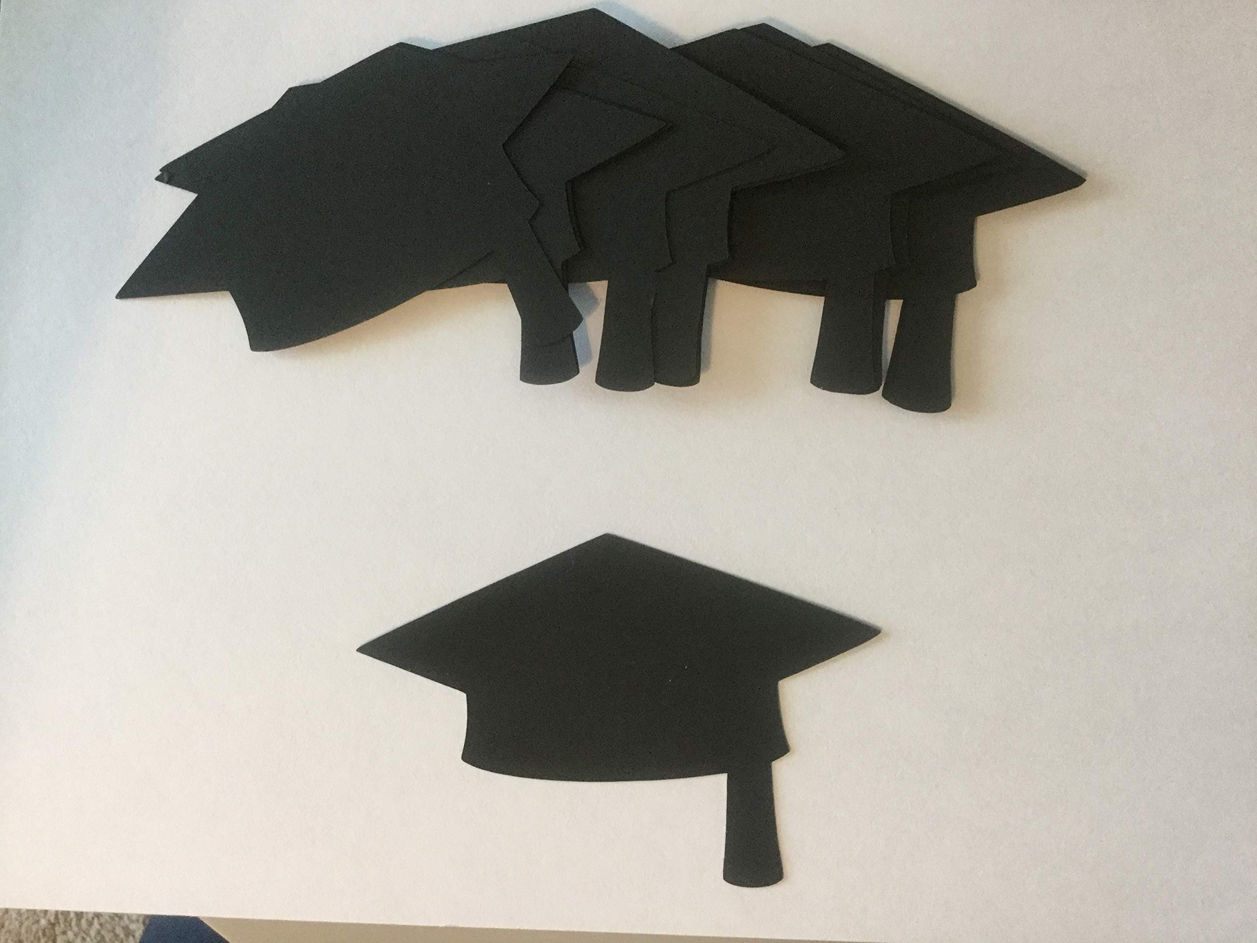 4 Inch Black Graduation Cap Die Cuts - 25 Pieces for Graduation Party Decorations, Scrapbooking & Confetti - Perfect for Graduation Celebrations, Photo Props and Memory Books