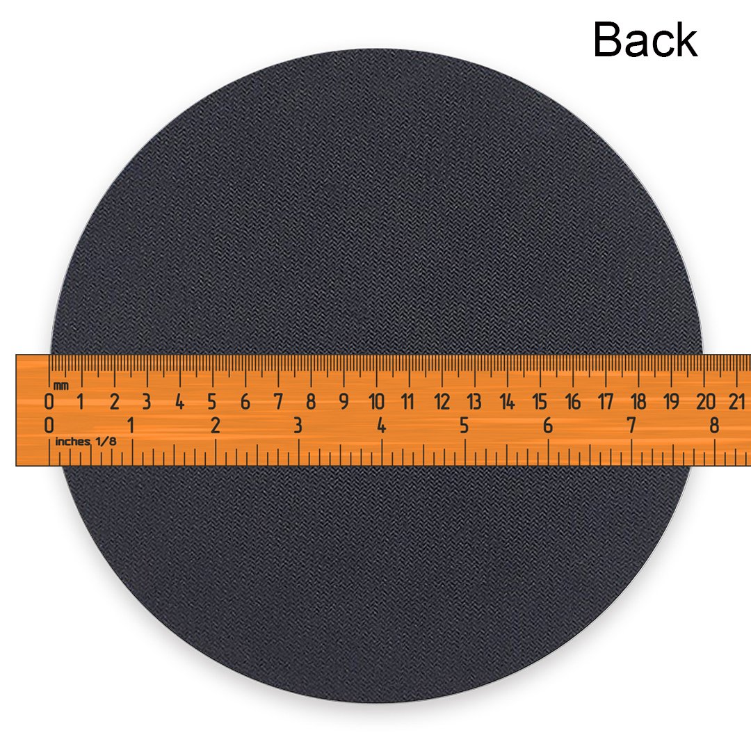Custom SSOIU Gaming Mouse Pad with Inspirational Quote - Stay Positive Work Hard & Make It Happen - Rustic Black Old Wood White Design - Round Non-Slip Desk Mat for PC, Laptop, Office & Home Workspace