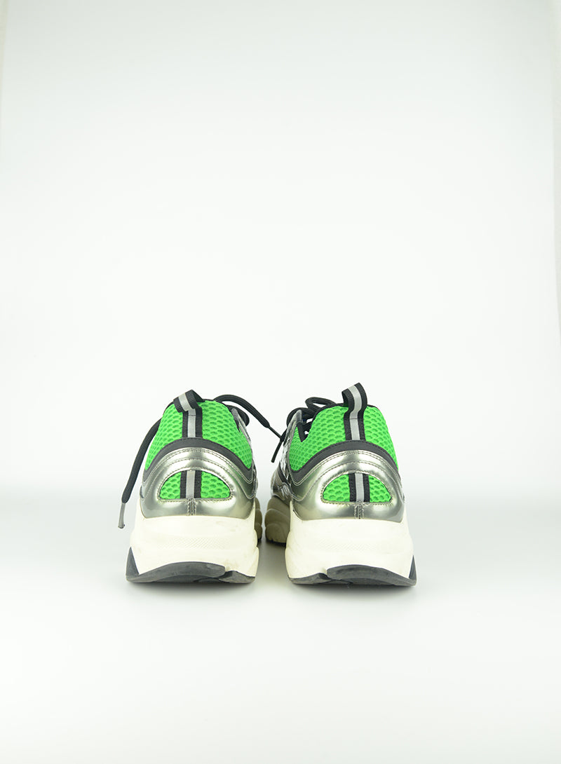 Dior Homme B22 White and Green Sneakers - Size 43.5 | Luxury Men's Fashion Shoes for Casual Wear & Street Style