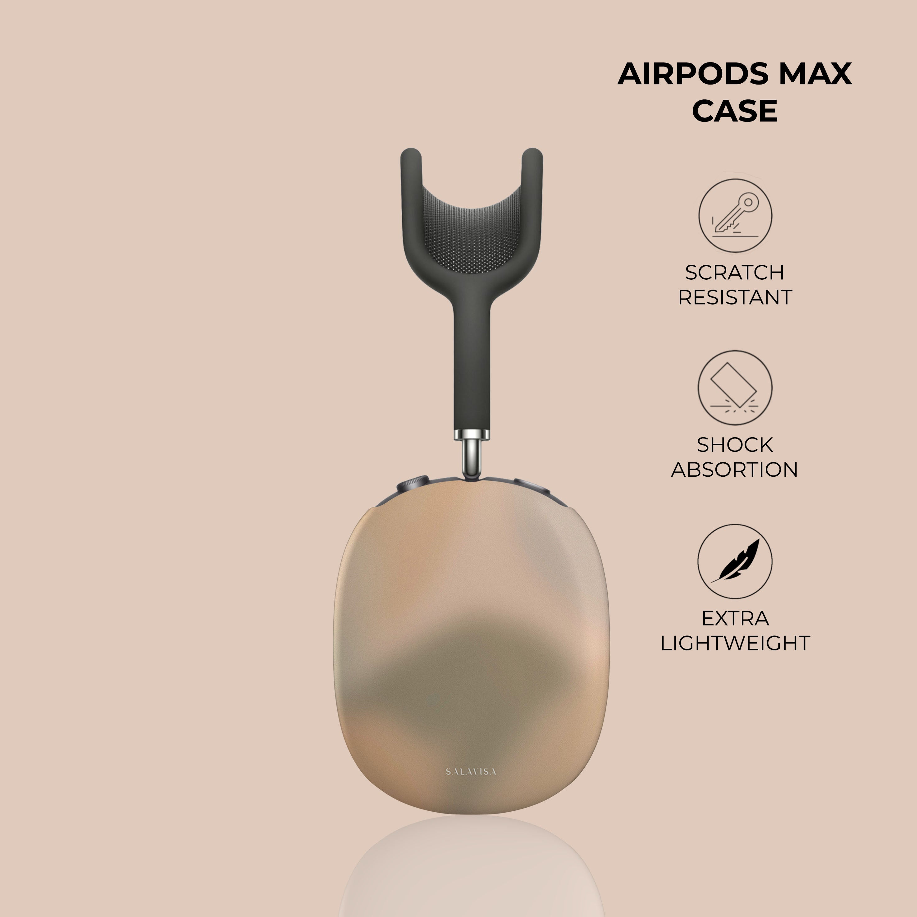 Premium AirPods Max Protective Case - Soft Silicone Cover with Anti-Scratch & Shockproof Design for Apple AirPods Max Headphones - Perfect for Travel, Gym & Daily Use